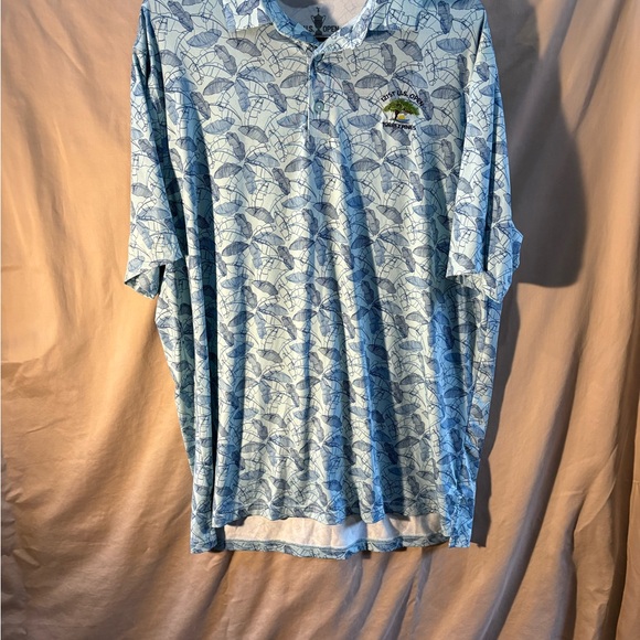 Sky Blue Polo with Airy Pattern - Picture 1 of 10